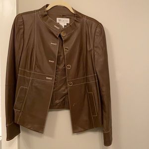 WORTH Chocolate Genuine Leather Jacket
